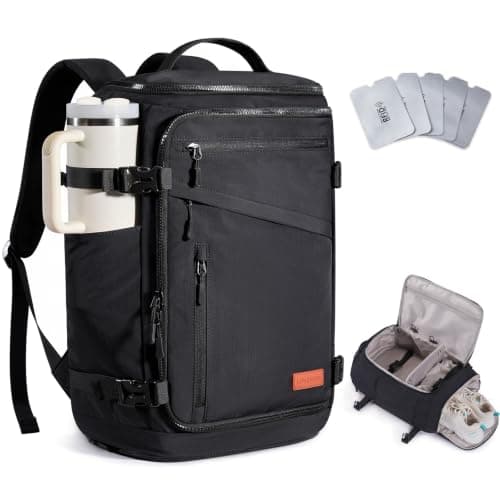 LOVEVOOK Carry-On Travel Backpack with Folding Shoe Compartment